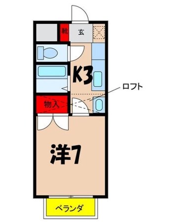 メープル・ハイツ梨の木Ｂの物件間取画像